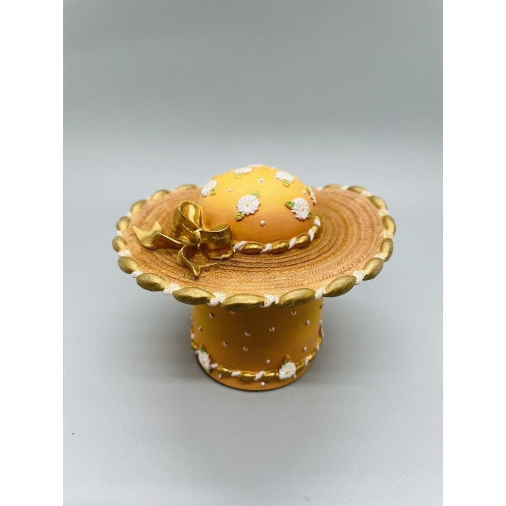 S.S. Sarna Jewelry Trinket Box Dress Hat Trinket Box